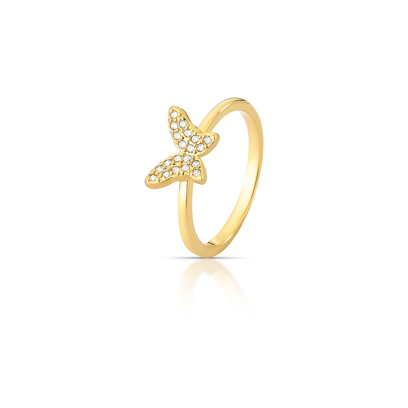 ANEL DE BORBOLETA CRAVEJADO