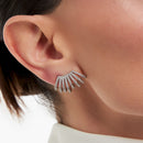 BRINCO EAR CUFF 6 FILEIRAS CRAVEJADAS
