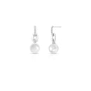 BRINCO PÊNDULO TRANÇADO COM PÉROLA SHELL