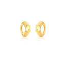 BRINCO ARGOLA CRISTAL OVAL AMARELO CLARO