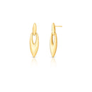 BRINCO PÊNDULO EM NAVETE ABAULADO E VAZADO