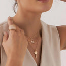 CORRENTE COM PINGENTE DE CHAVE CRAVEJADA