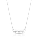 GARGANTILHA CORAÇÃO PERSONALIZADA COM 3 NOMES | PRATA LISA