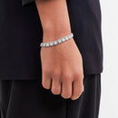 PULSEIRA RIVIERA COM ZIRCÔNIAS QUADRADAS E REDONDAS