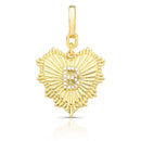 PINGENTE DE CORAÇÃO COM ZIRCÔNIA E LETRA