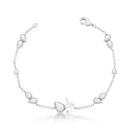 PULSEIRA COM GOTAS DE CRISTAL E LISAS
