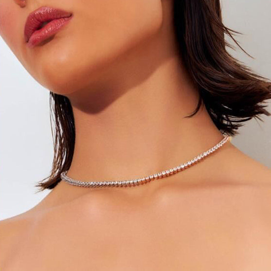 COLAR RIVIERA COM CRISTAIS | OURO