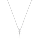 CORRENTE COM PINGENTE CRUZ CRAVEJADA | PRATA925