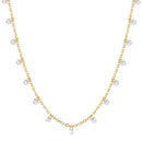 CHOKER DE ELOS COM PENDENTES DE CRISTAIS