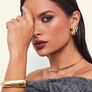 COLAR EM MALHA LAMINADA DETALHADA | 35CM