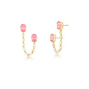 BRINCO EAR LINE COM CRISTAIS OVAIS