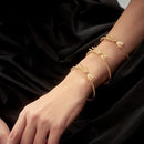 BRACELETE COM PALITOS, TRANÇADO E LISO