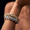 PULSEIRA CORDÃO BAIANO DUAS VOLTAS LISA 14MM