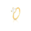 ANEL SOLITÁRIO COM CRISTAL REDONDO  7MM