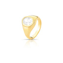 ANEL COM CRISTAL OVAL