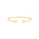BRACELETE COM ZIRCÔNIAS REDONDAS E ABERTURA