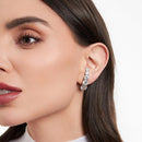 BRINCO EAR HOOK CURVO COM ZIRCÔNIAS REDONDAS