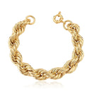 PULSEIRA CORDÃO BAIANO DUAS VOLTAS LISA 14MM