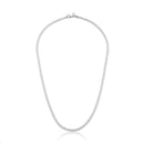 CHOKER MALHA ESTEIRA LAMINADA LISA 3MM | PRATEADA