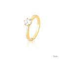 ANEL SOLITÁRIO COM CRISTAL REDONDO