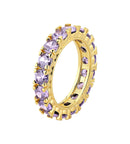 ANEL ZIRCÔNIAS AMETISTA