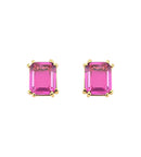 BRINCO RETANGULAR COM CRISTAL FUSION PINK