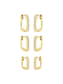 ARGOLA QUADRADA 1 FIO CRAVEJADO | P