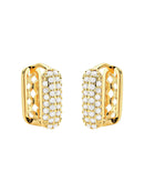 ARGOLA RETANGULAR CLICK E CRAVEJADA