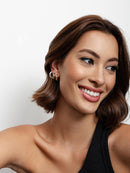 DUPLA DE BRINCOS: ARGOLA ISABEL E BRINCO BOLINHA