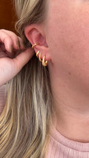 ARGOLA OVAL TEXTURIZADA