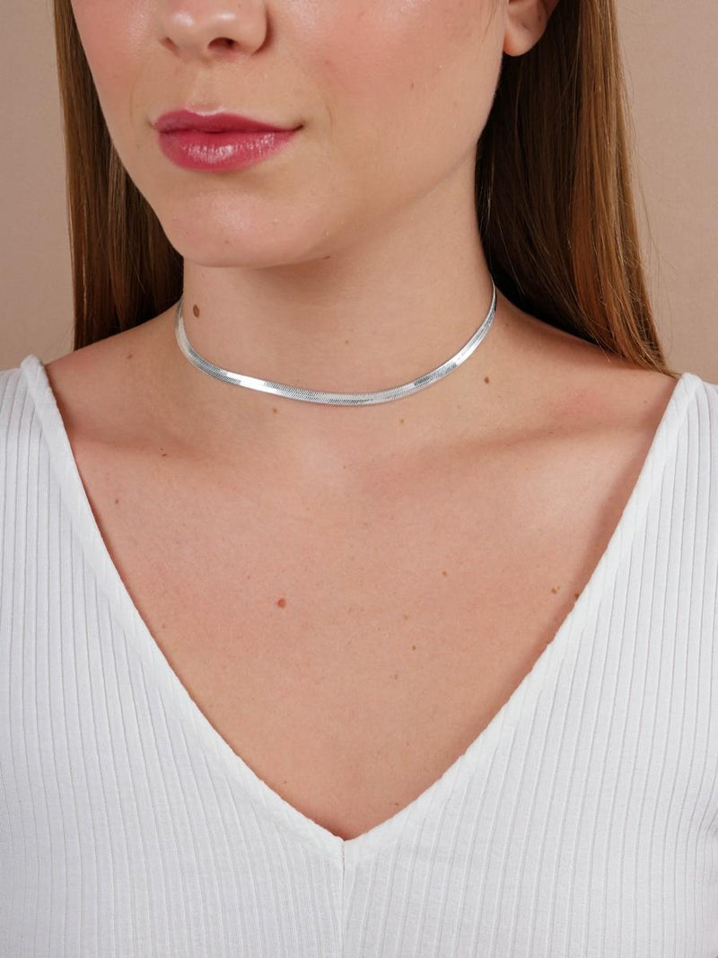 CHOKER MALHA FITA 4MM