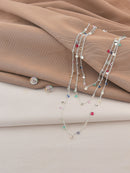 COLAR CRISTAIS COLORIDOS E MEDALHAS LISAS