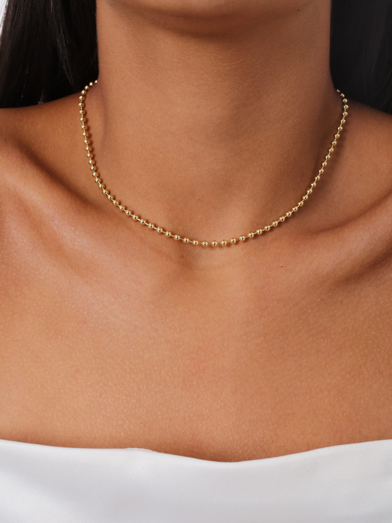 CHOKER DE BOLINHAS LISAS