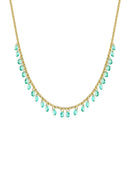 CHOKER CRISTAIS GOTA TURMALINA VERDE