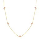 COLAR FLOR DE TREVO ROSA