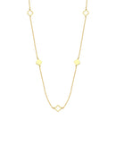 COLAR LONGO TREVOS LISO E VAZADO