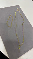 CONJUNTO MASCULINO COLAR E PULSEIRA ELO GRUMET