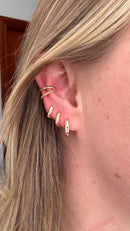 TRIO DE ARGOLAS QUADRADAS LISAS