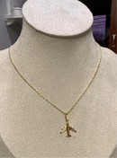 COLAR DE ELOS COM PINGENTE DE AVIÃO