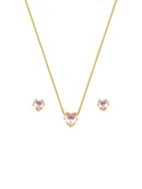 CONJUNTO PONTO DE LUZ CORAÇÃO ROSA