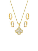 MIX DE COLAR TREVO E ARGOLAS