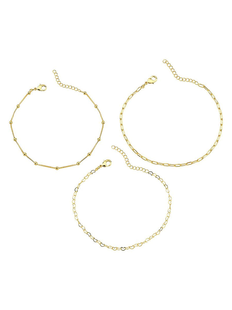 MIX DE PULSEIRAS BOLINHAS, CARTIER E CORAÇÃO