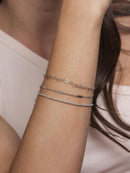 MIX DE PULSEIRAS RIVIERA, CORAÇÃO E PLAQUINHAS