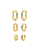 TRIO DE ARGOLAS CLICK CRAVEJADAS