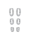 TRIO DE ARGOLAS CLICK CRAVEJADAS