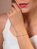 PULSEIRA DE MINI ELOS COM BOLINHAS