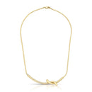 COLAR COM PINGENTE LISO E TRANÇADO