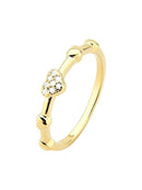 ANEL CORAÇÃO CRAVEJADO E LISOS