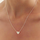 GARGANTILHA CORAÇÃO PERSONALIZADA COM 1 NOME | PRATA LISA