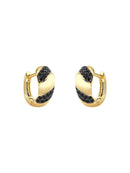 ARGOLA CROISSANT ZIRCÔNIAS PRETAS | G